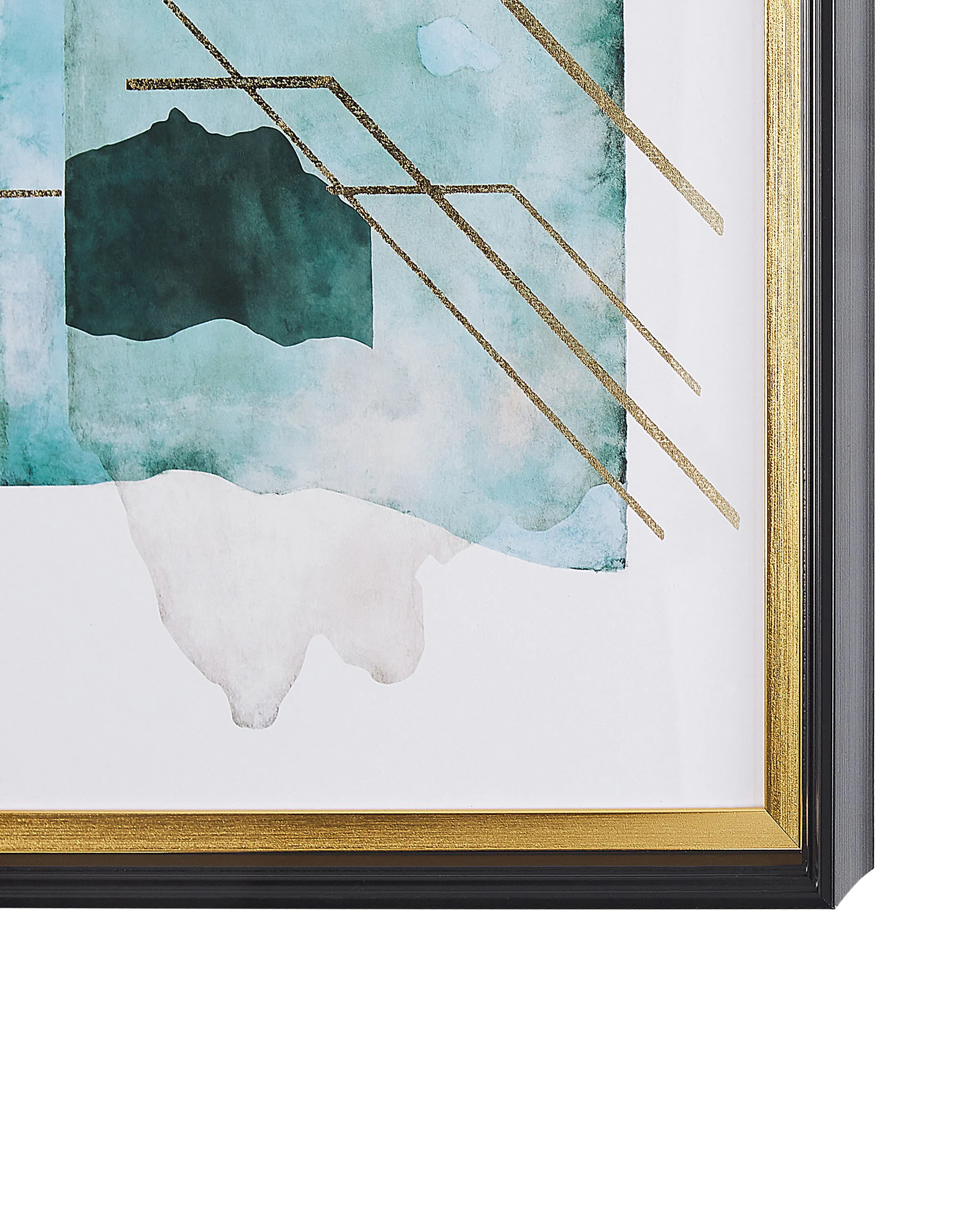 Ingelijste afbeelding TOUBA Abstract motief 30 x 40 cm Blauw