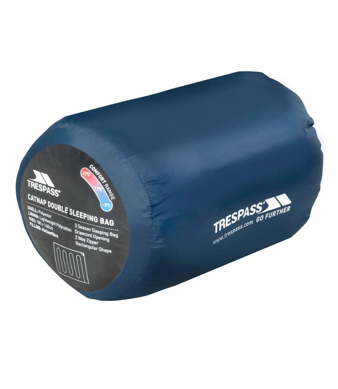 Trespass - Sac de couchage double CATNAP (Bleu marine) (Taille unique) - UTTP2891