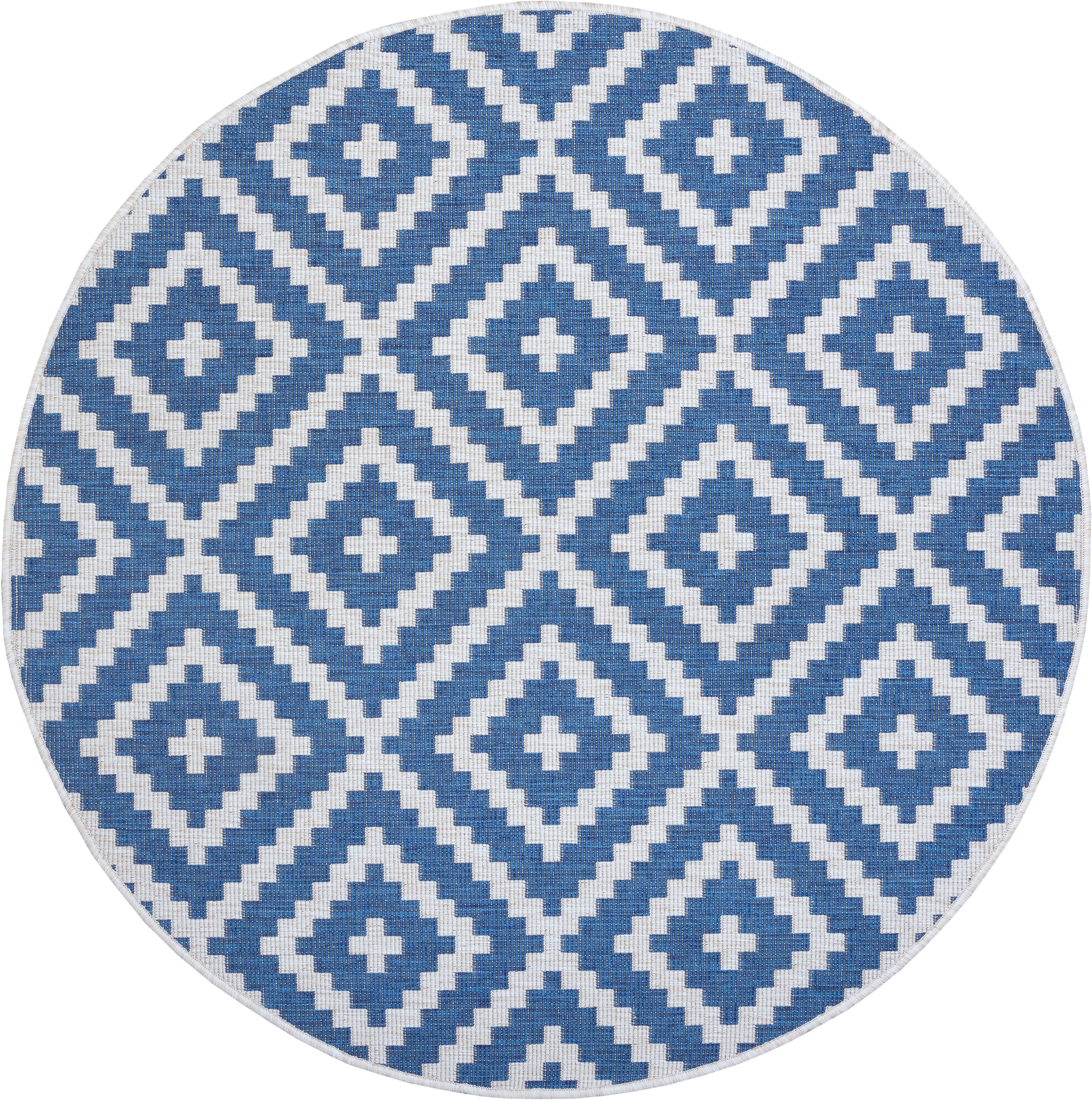 my home Teppich »Ronda Wendeteppich« rund 5 mm Höhe Sisal-Optik, Flachgewebe, In-  und Outdoor, geometrisches Boho Design