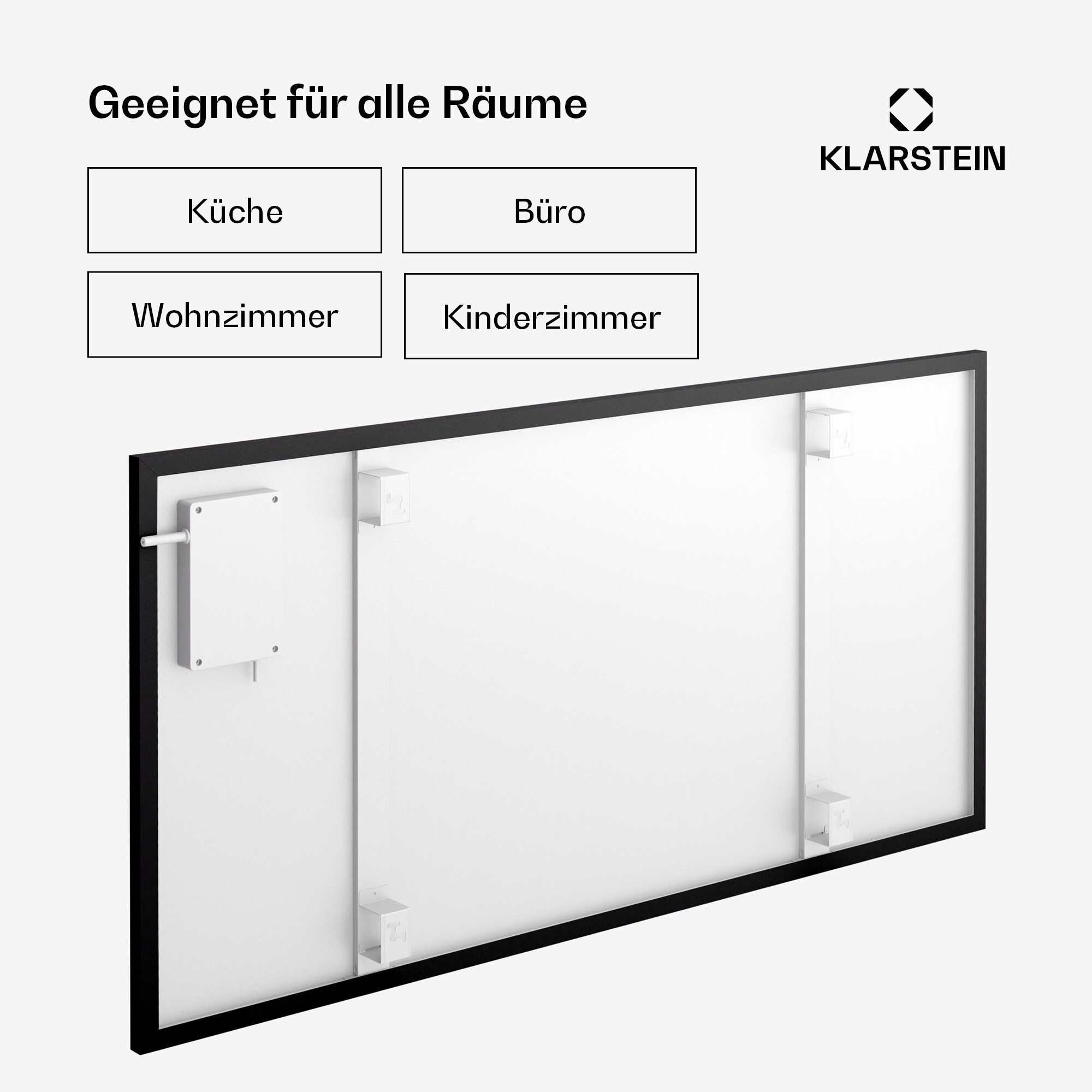 Wonderwall Smart Bornholm Infrarotheizung 130x65cm App 770W 770 Watt Schwarz