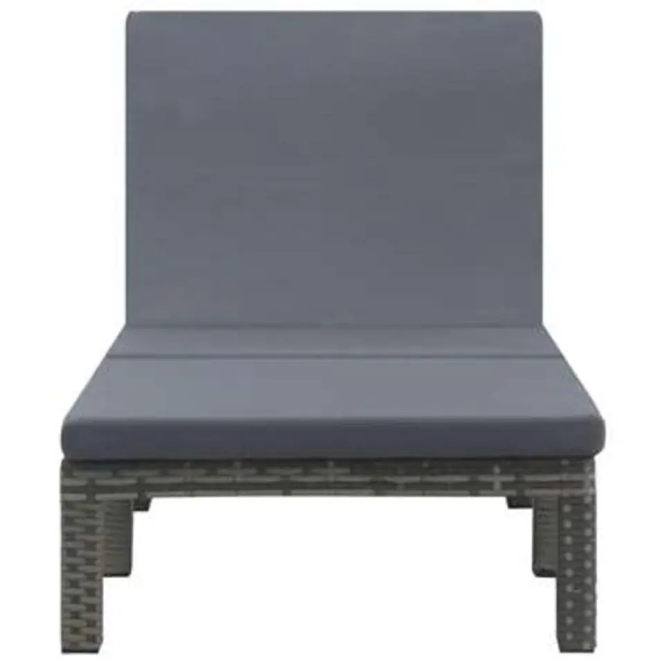 vidaXL - Ligbed - Antraciet - Poly rattan