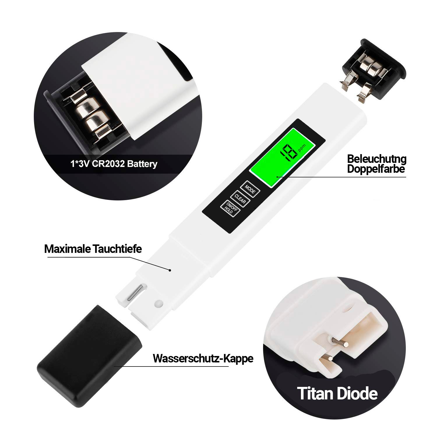 BMUT TDS Messgerät Wasserqualität Tester