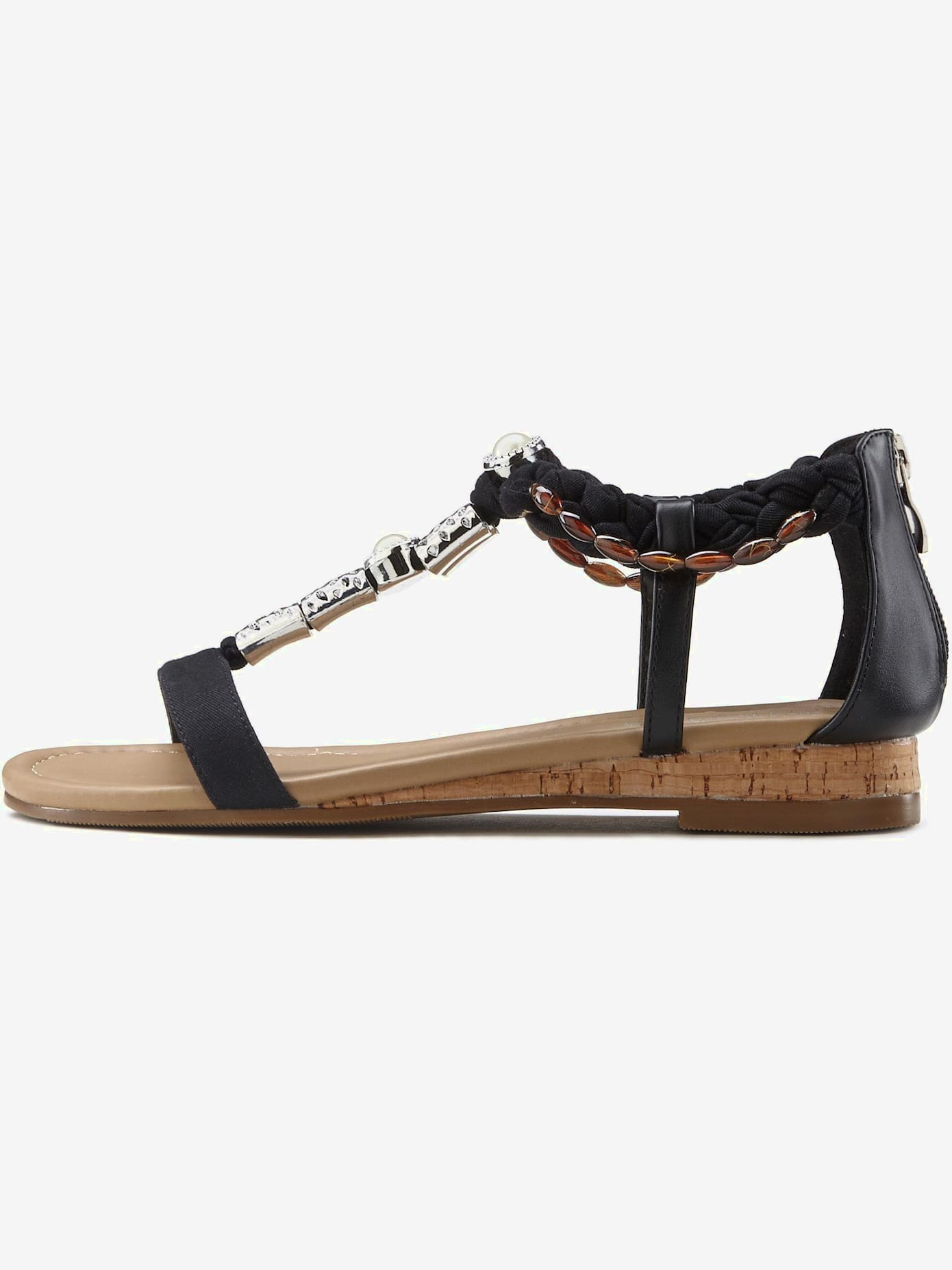 Sandales éléments décoratifs tendance et petit talon compensé confortable
