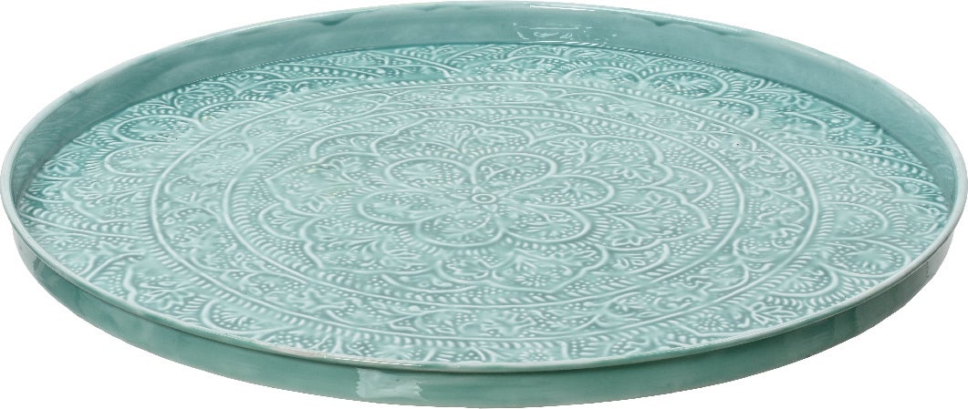 Decoris decoratiebord Cura groen D 39,5 H 3 cm