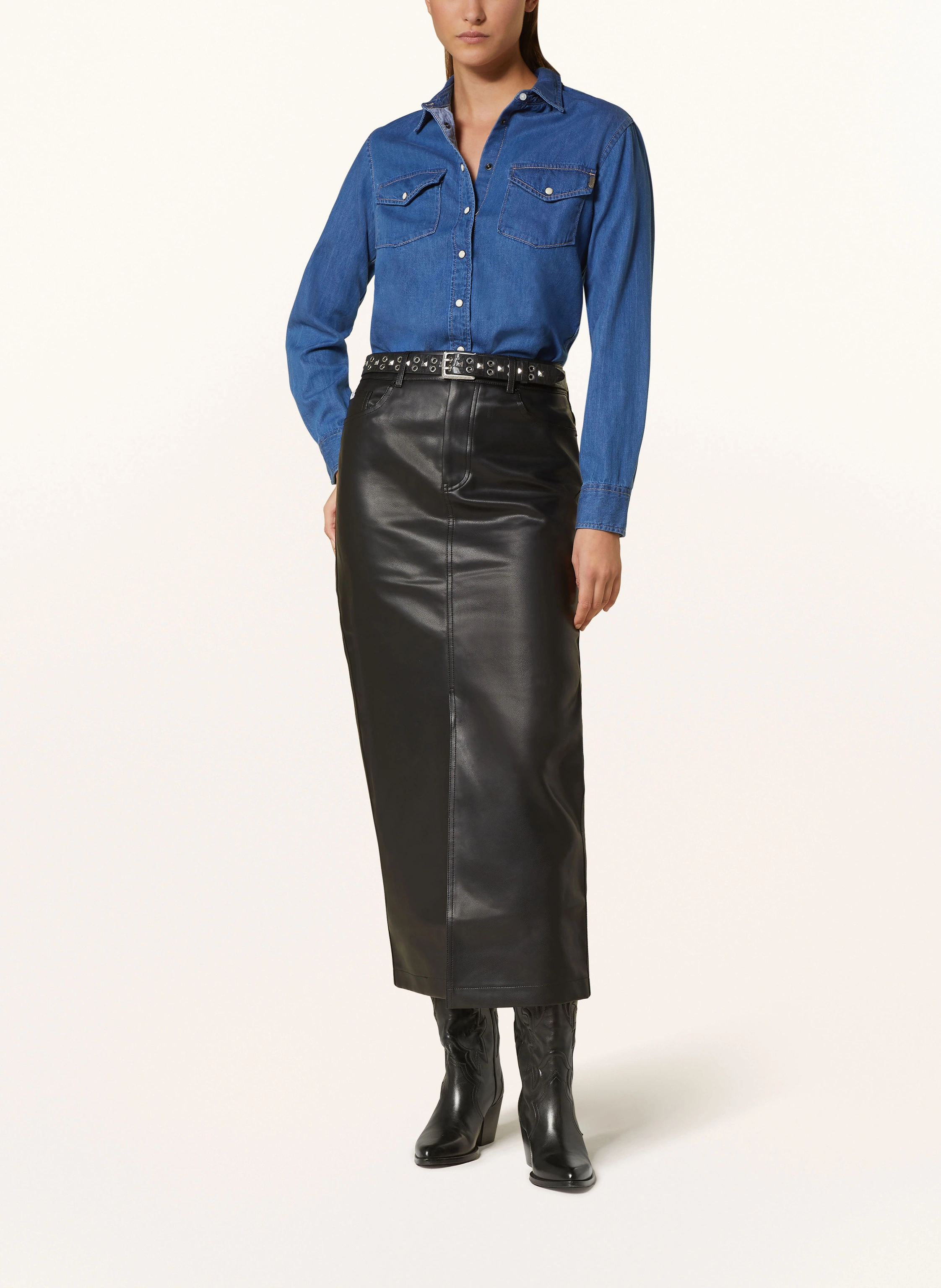 Calvin Klein Jeans Rock in Lederoptik