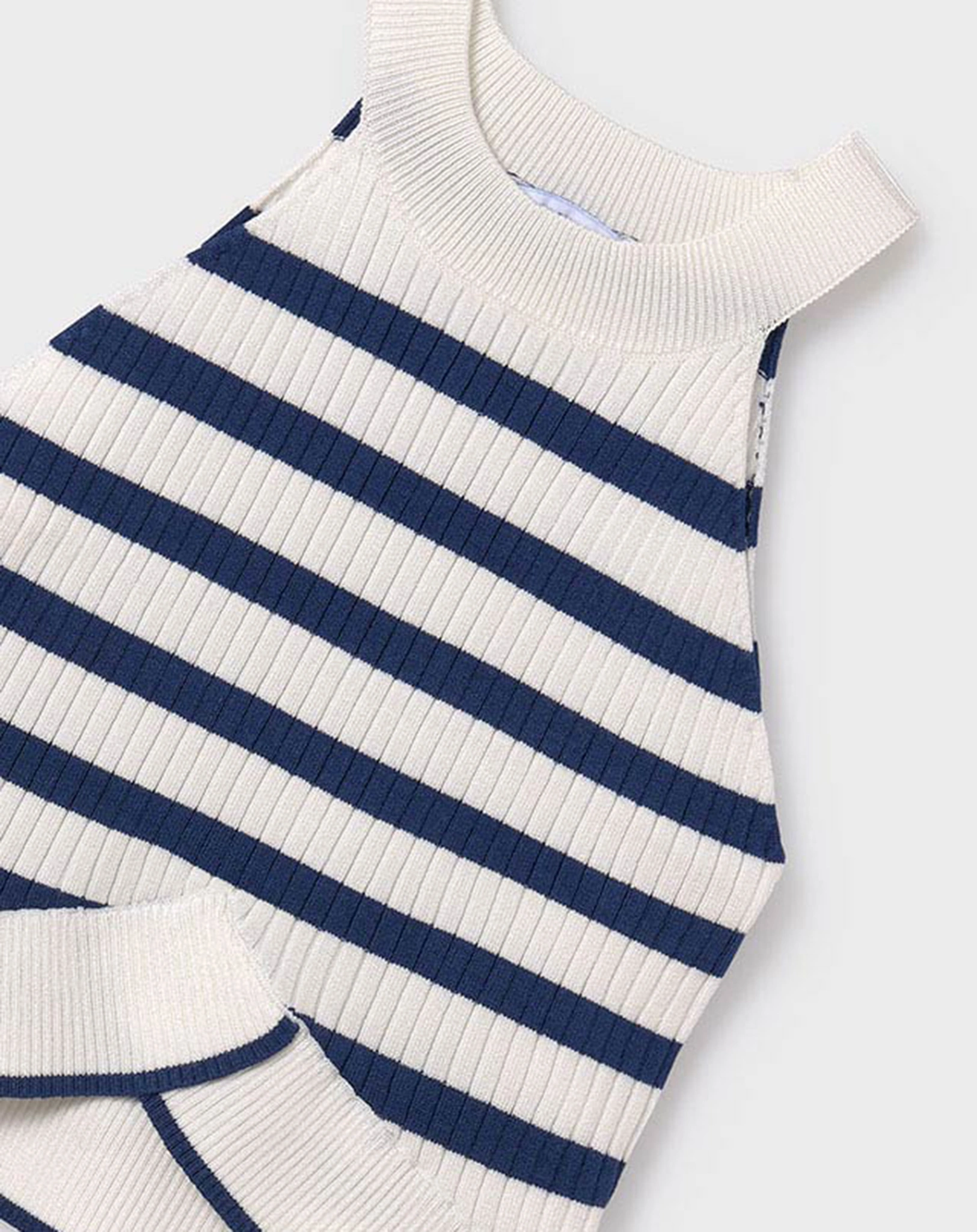 Top TRIKOT STRIPES ärmellos in kobalt