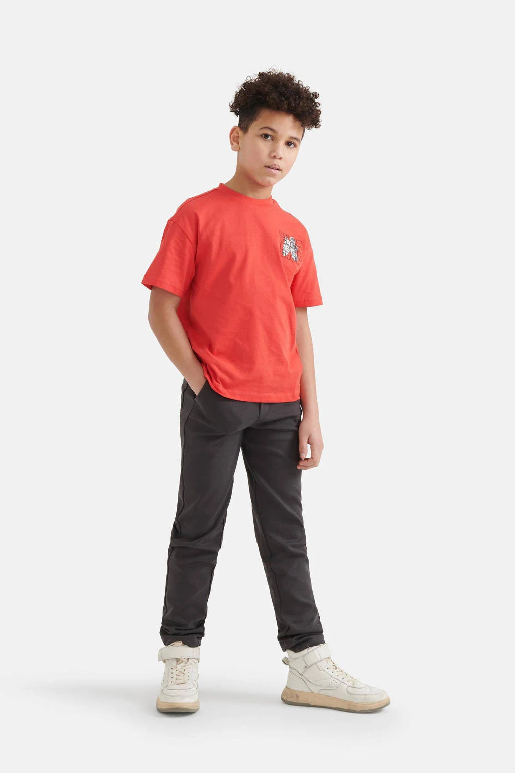 Shoeby slim fit joggingbroek Tristan antraciet