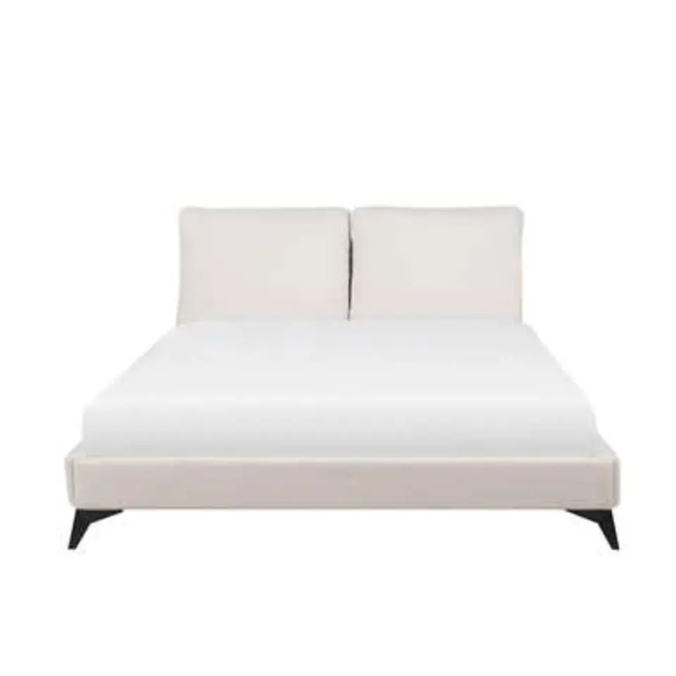 MELLE - Tweepersoonsbed - Beige - 180 x 200 cm - Chenille