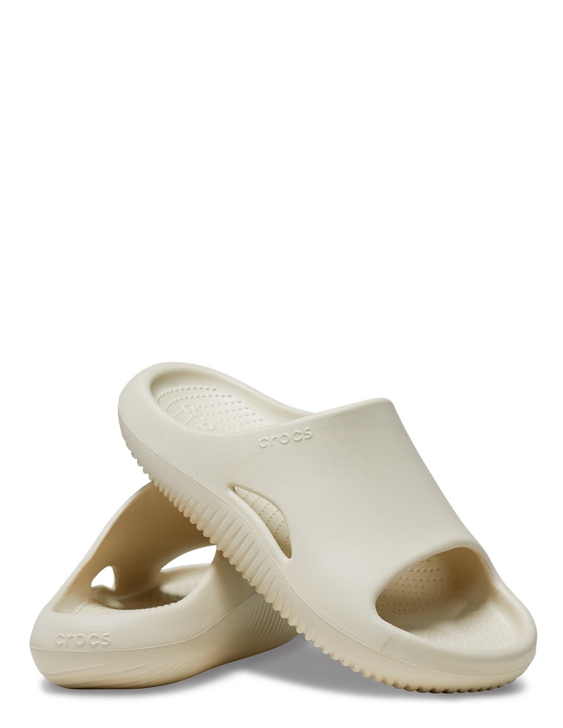 crocs claquettes femme mellow slide blanc cassé