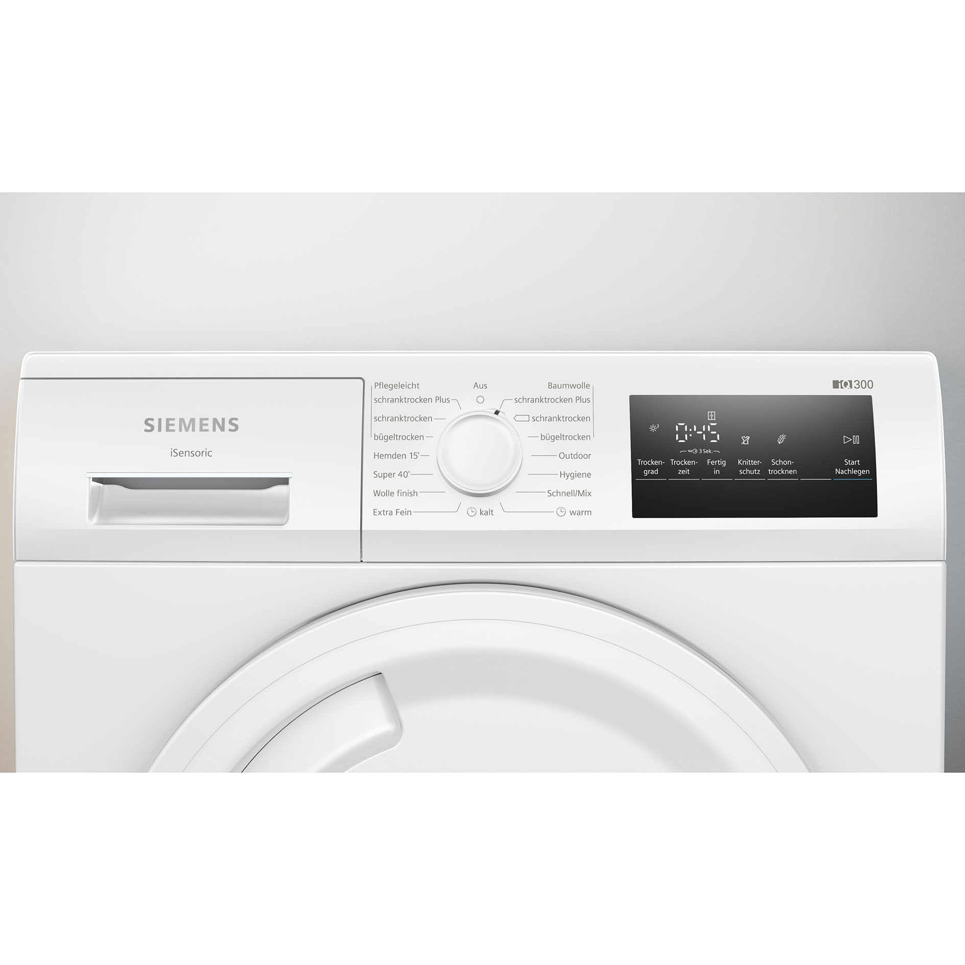 SIEMENS Kondenstrockner WT43N203 - weiß - 8 kg - B