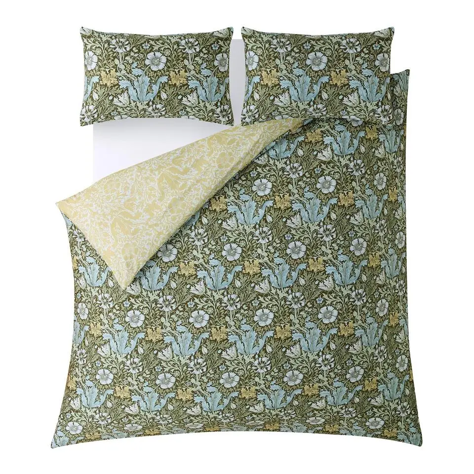 William Morris at Home Dekbedovertrek Tweepersoons Compton Olive 200 x