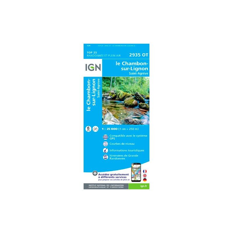 Le Chambon Sur Lignon / St Agreve - Carte topographique
