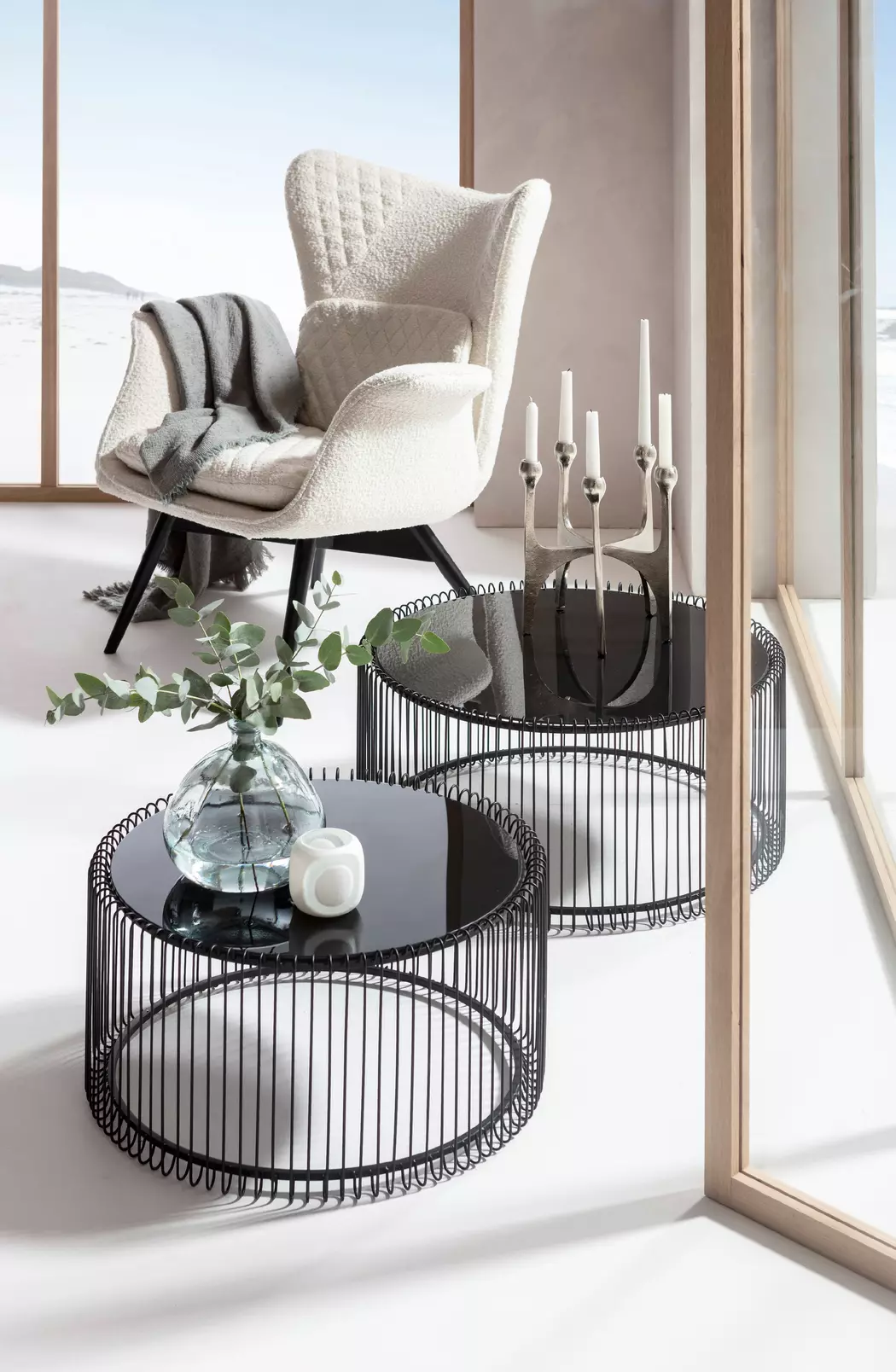 Couchtisch Wire Black 79577 2er Set
