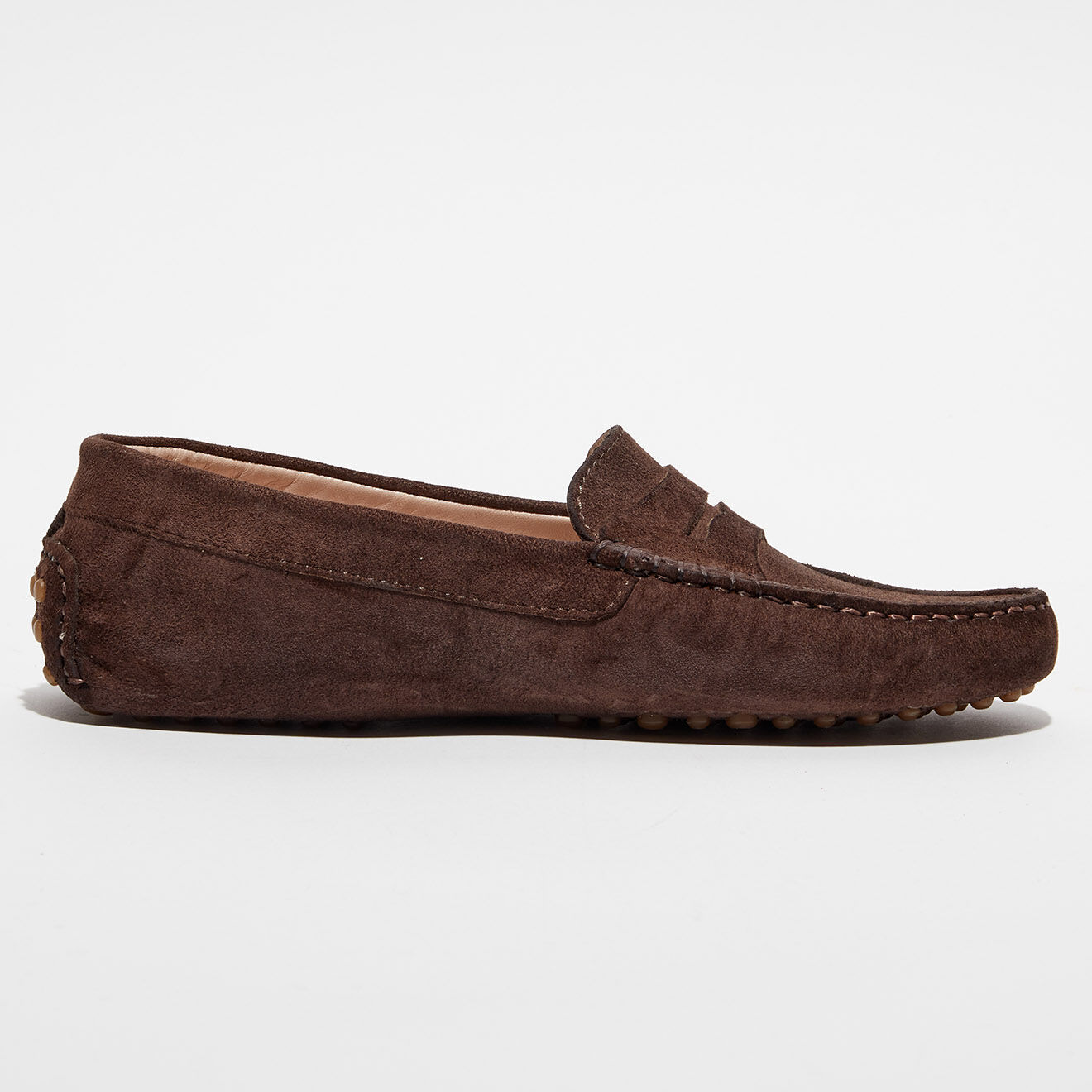 Loafers Mocassins en Velours de Cuir Jade marron