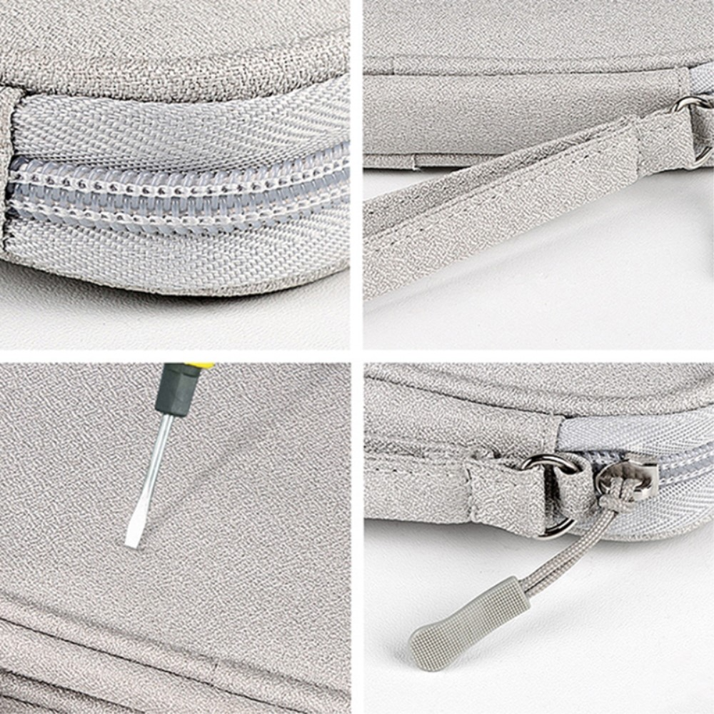 (19x11x3.5cm) Universal Stoff Tasche Reise Organizer für Smartphones / Ladekabel mit Reissverschluss (Grösse S) - Schwarz
