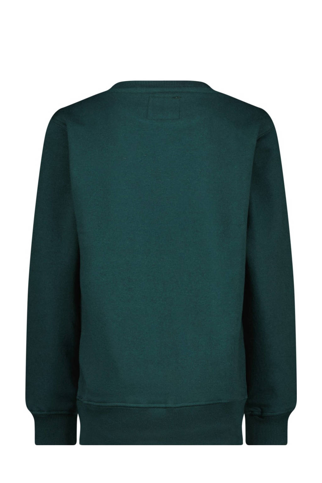 Raizzed sweater Sandane met logo donkergroen
