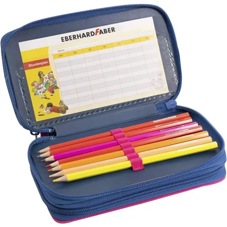 Eberhard Faber 577470 - Triple Decker Schüler-Etui mit Schmetterlingsmotiv