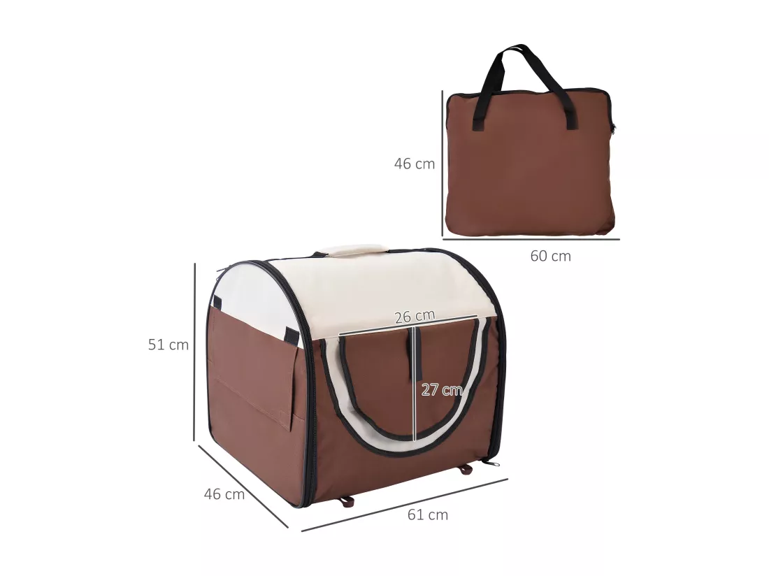 Sac de transport chien caisse pliable chien avec coussin amovible