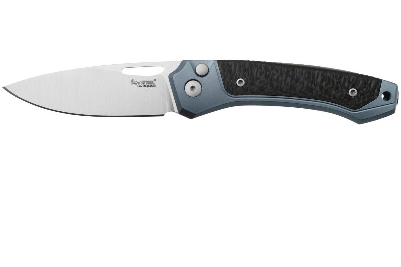 LionSteel Twain TW-BL-CF Blue Titanium, Carbon Fiber, zakmes, Gianni Pauletta design