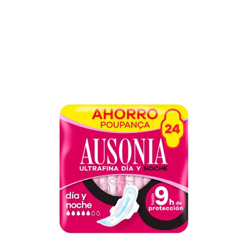 Ausonia Ultrafina Noite Pensos Higiénicos com Abas 24 unidades
