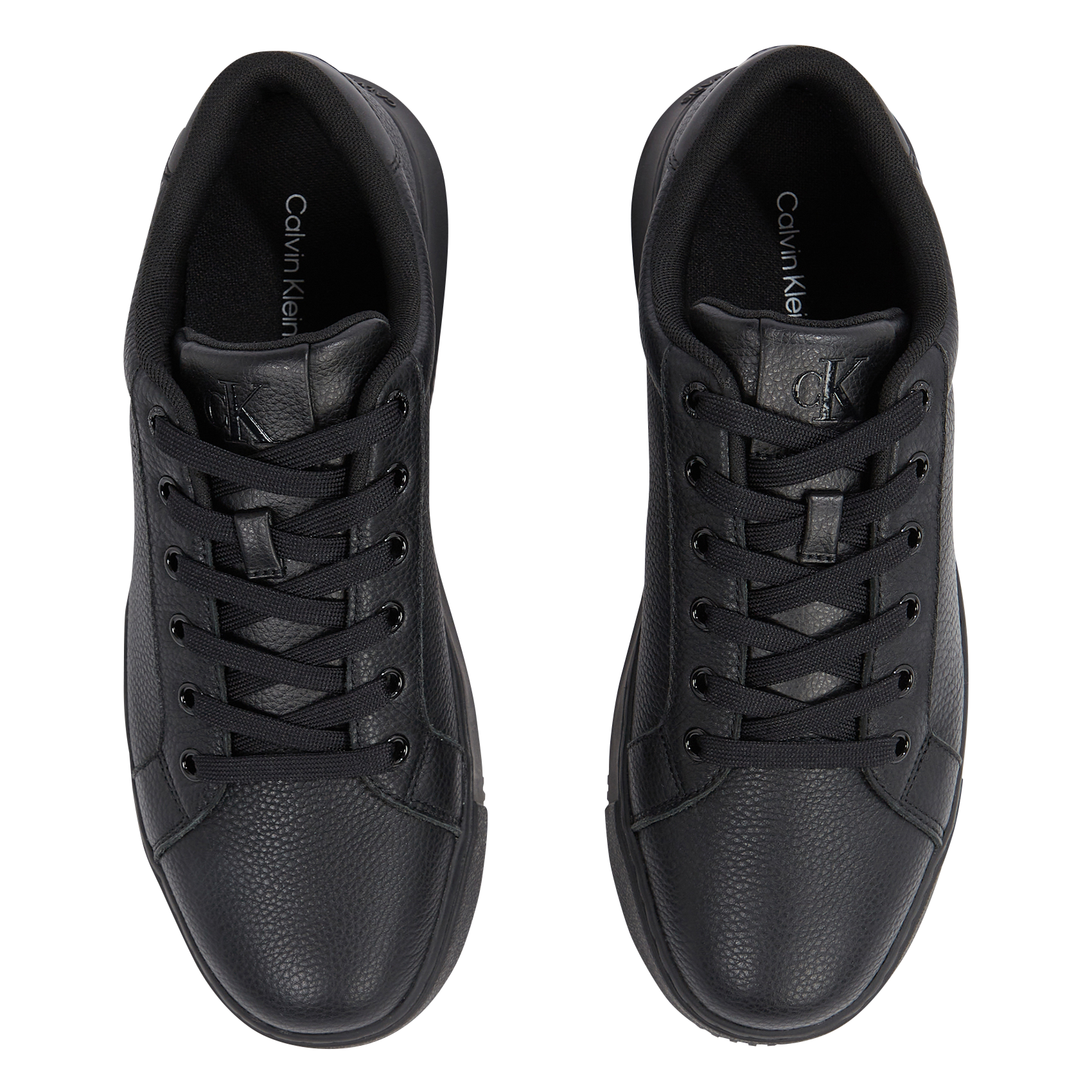 Baskets compensées en cuir| Noir
