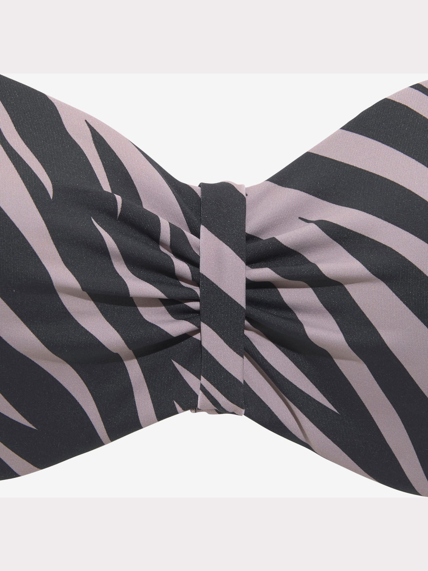 Haut de bikini bandeau à armatures imprimé zébré élégant