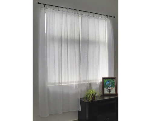 Uitschuifbare gordijnroedeset, bolvormig, zwart, 120-210 cm, Ø 16/19 mm