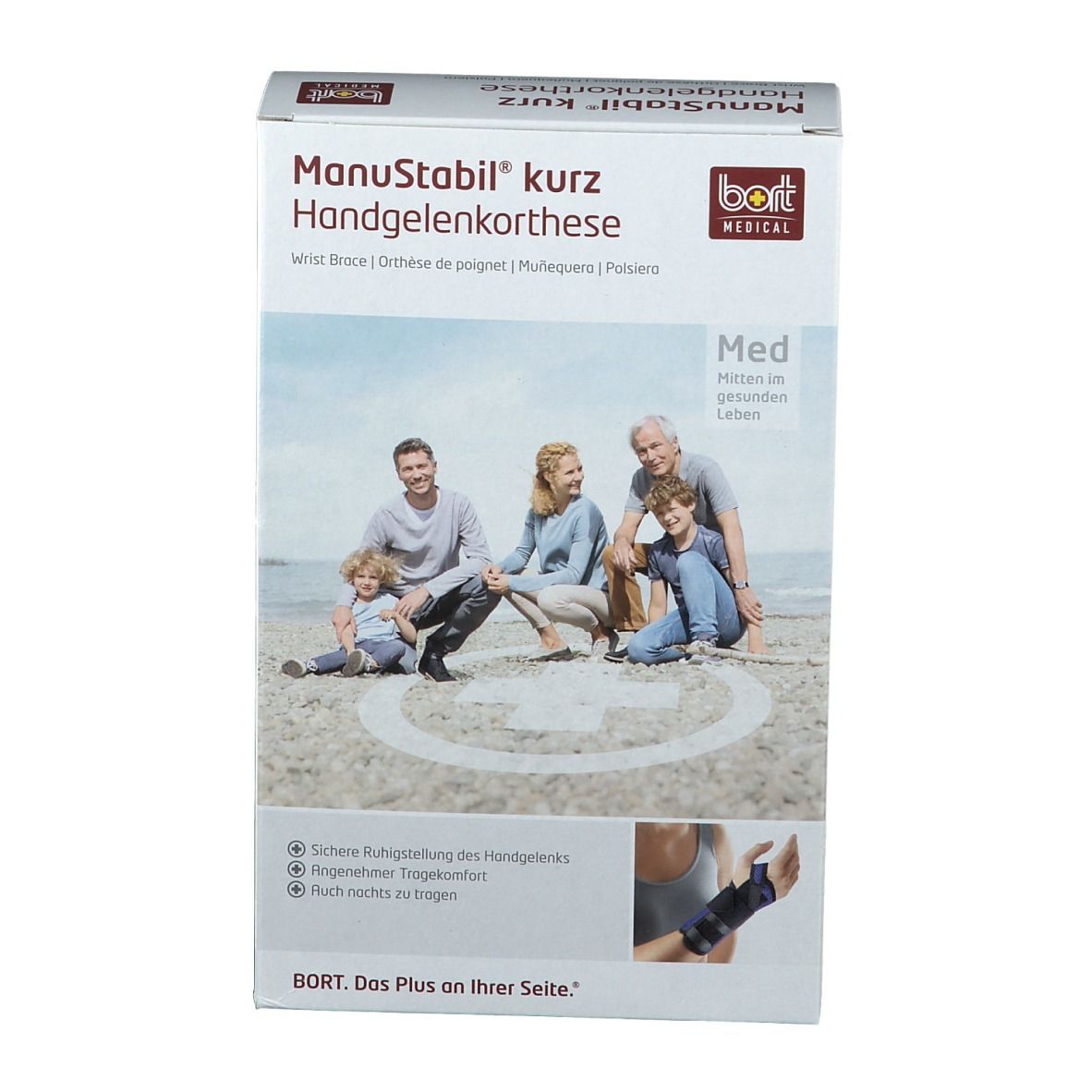 BORT ManuStabil® kurz rechts Gr. M blau