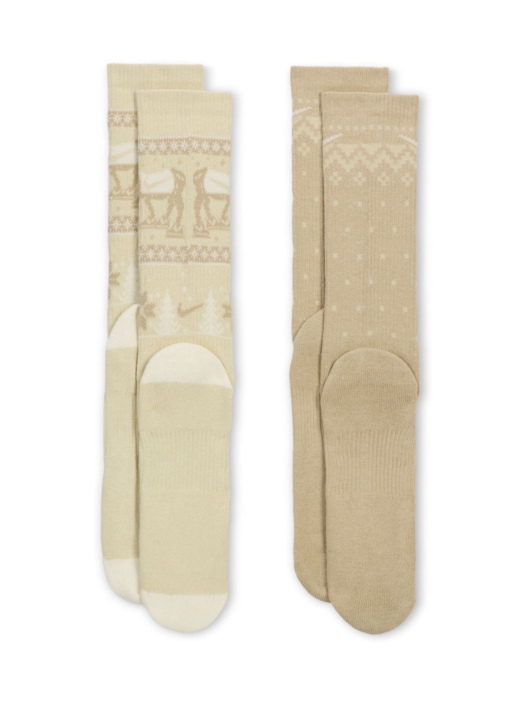 Cream color - Nike Fairisle Crew Socks 2 Pack