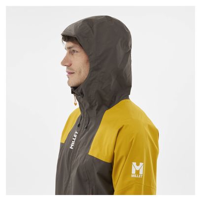 Veste Imperméable Millet Fitz Roy Khaki/Jaune