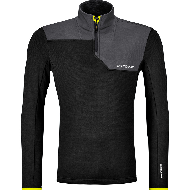 Ortovox Herren Fleece Light Zip Neck Longsleeve
