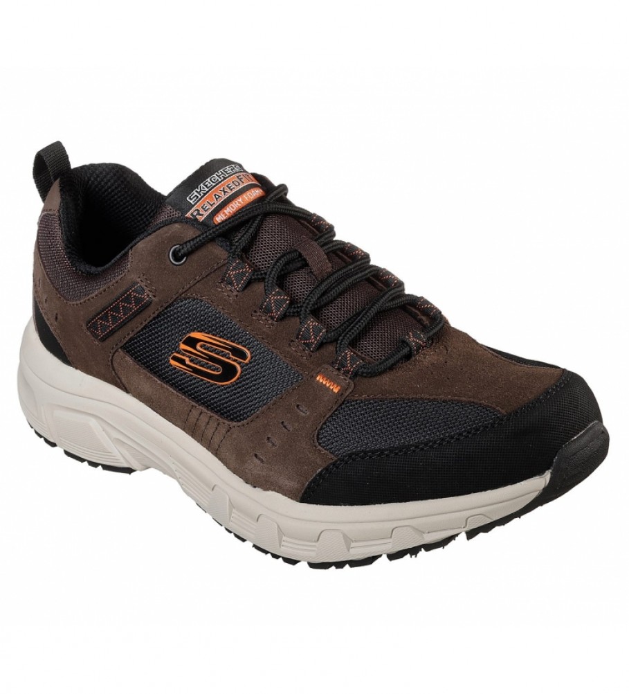 Tênis Skechers Oak Canyon em camurça marrom