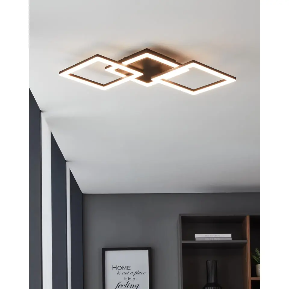 EGLOconnect.zParanday-ZSmartPlafondlamp-65cm-Zwart/Wit