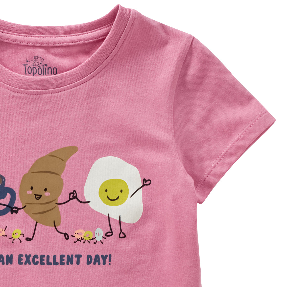Topolino Mädchen T-Shirt mit lustigem Motiv rosa
