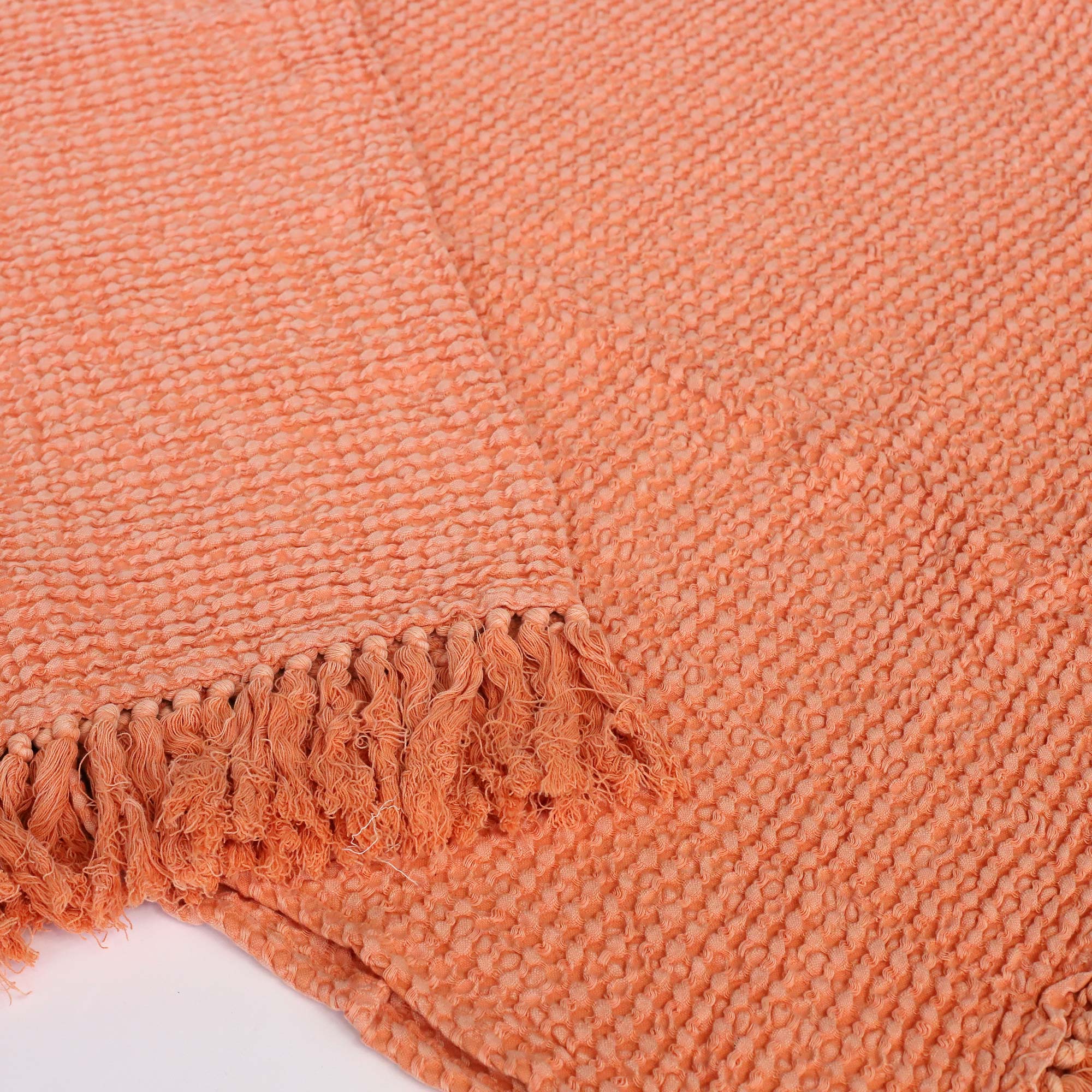 Throw 'Gresa' orange, B 170 cm, L 130 cm von fischer's lagerhaus