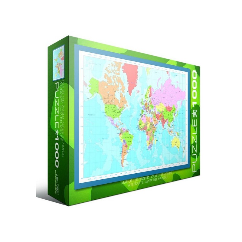 Puzzle 1000 pièces - Eurographics - Carte du Monde Moderne
