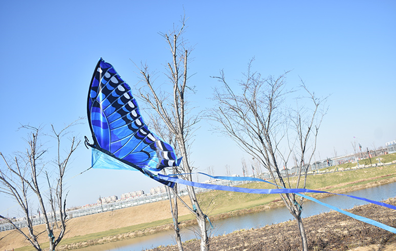 (1.4m) Flug Drachen Herbst Spielzeug Outdoor Schmetterling Flugspielzeug - Orange