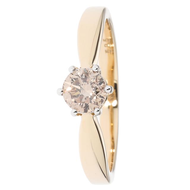 Brillant-Ring, champagner, 0,50 ct., Gold 585