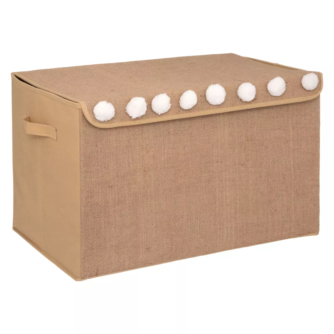 Coffre à jouets enfant jute pliant (57 x 36 cm) Elio Marron