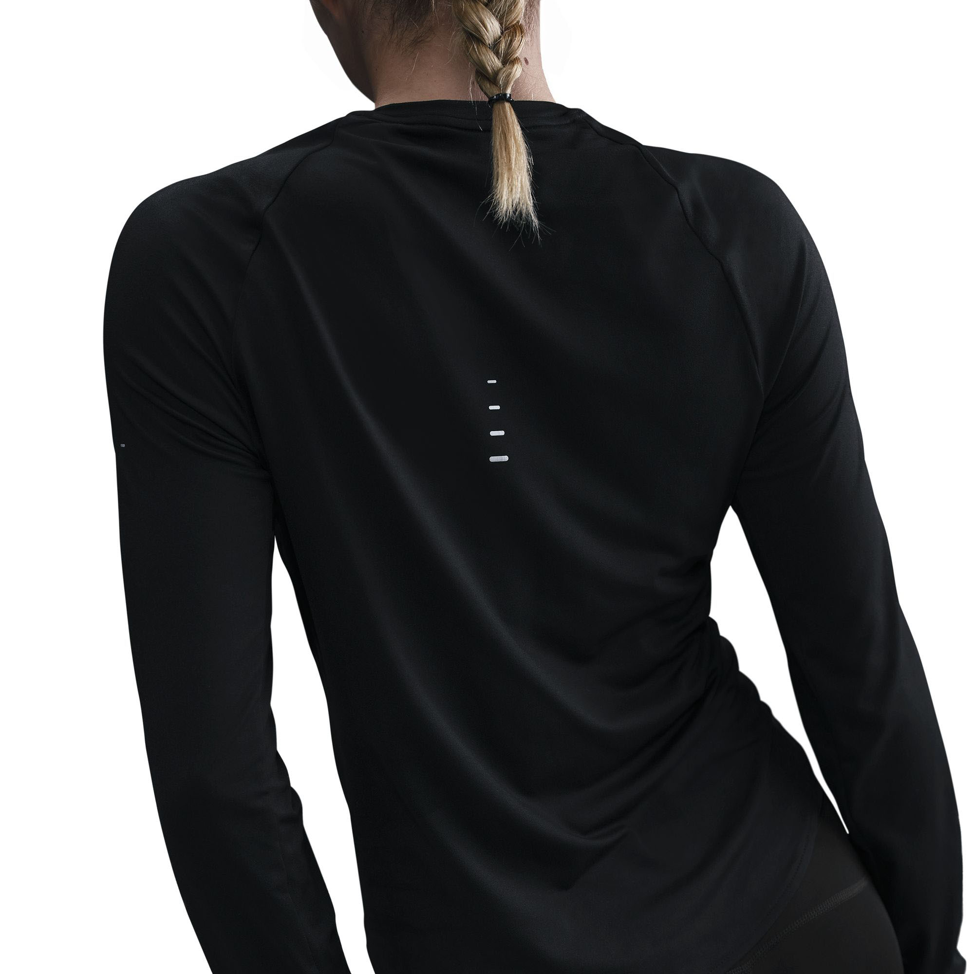 Swift Dri-FIT UV LS Crew Dame 010/Black/Reflective Silver