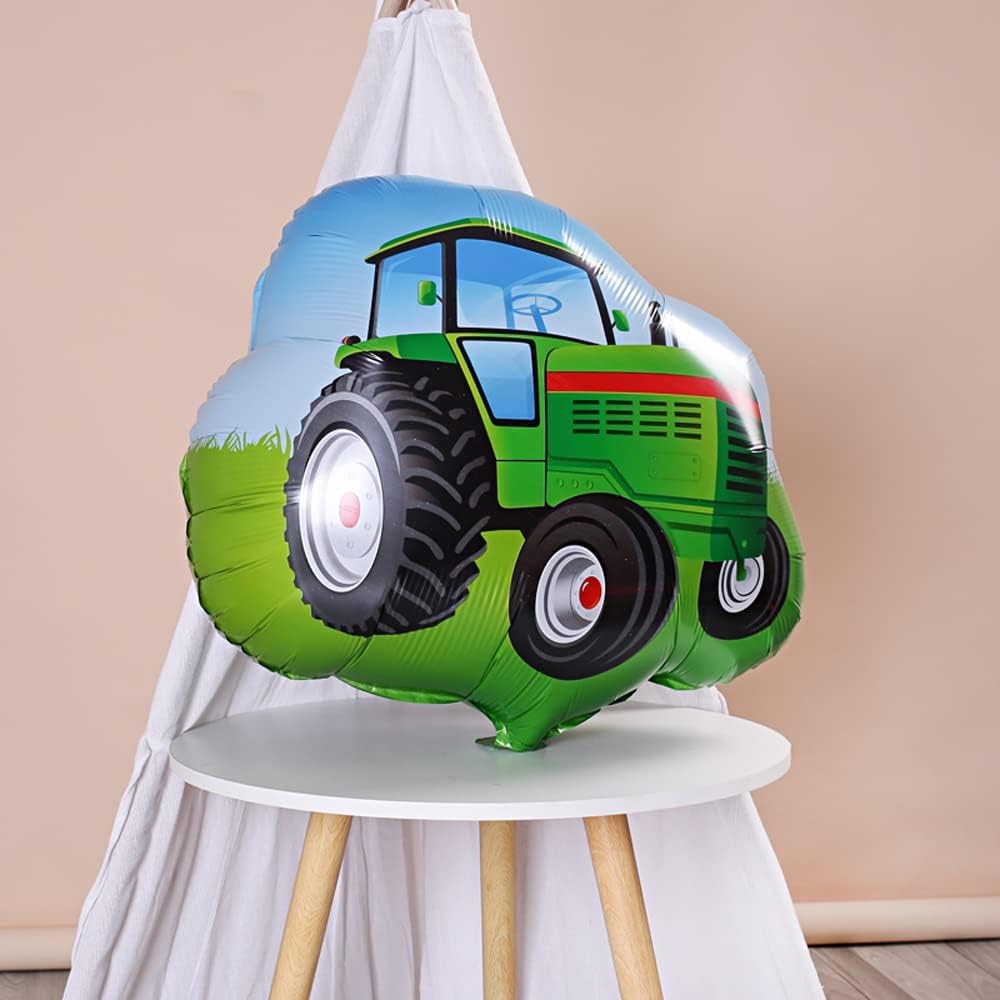 (7-tlg. Set) Zahlen Ballon Kinder Geburtstags Party Folienballon inkl. Latex Luftballons - Zahl 2 / Bauernhof
