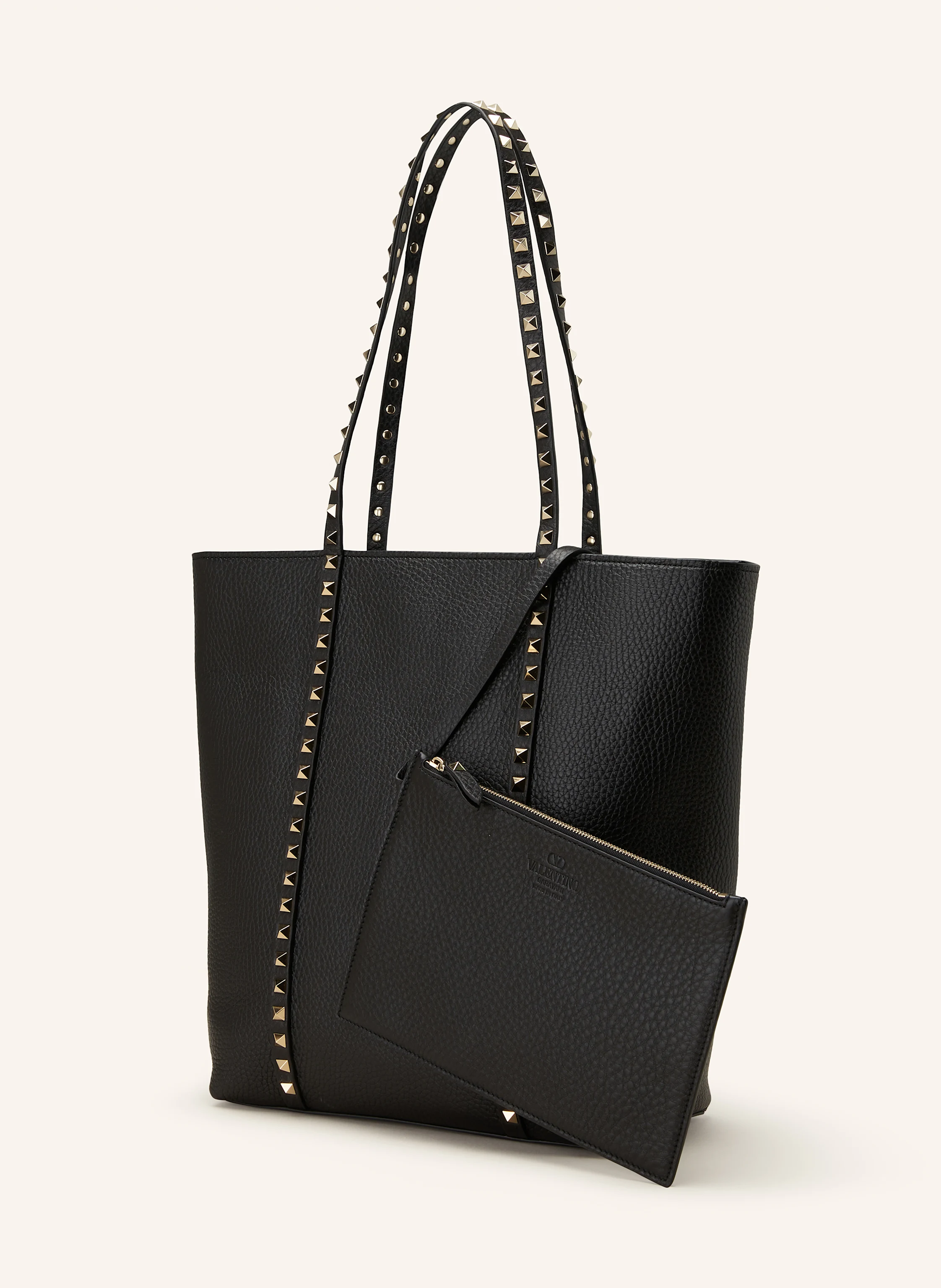 VALENTINO GARAVANI Shopper ROCKSTUD mit Pouch und Nieten