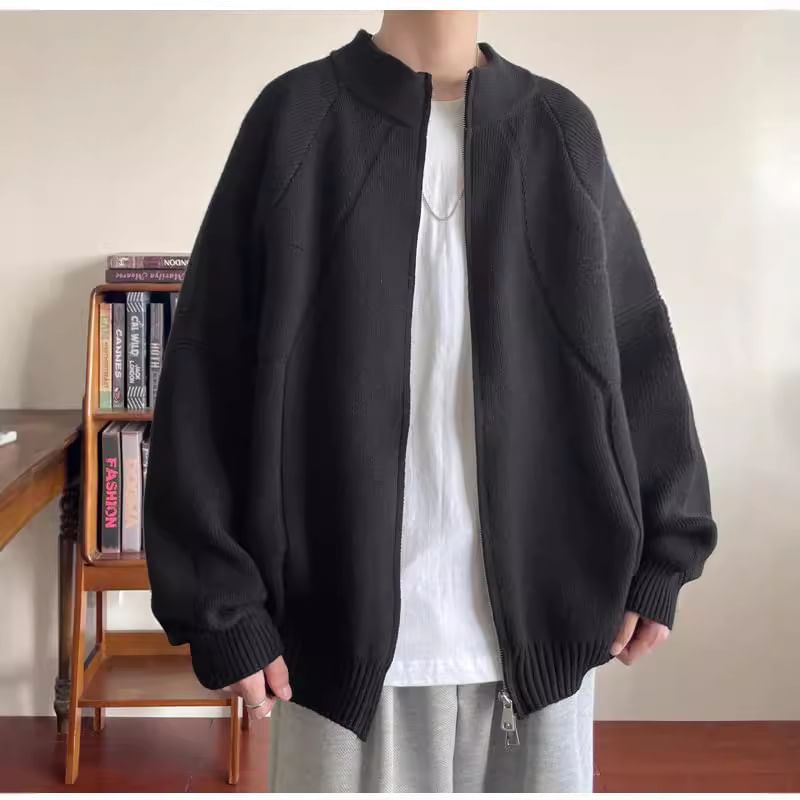 Capbrew - Oversized vest met opstaande kraag en ritssluiting