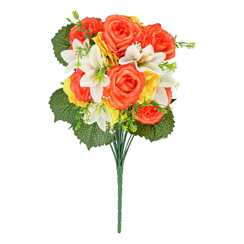 Bouquet de roses et lys