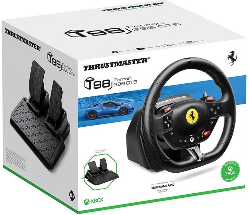Thrustmaster T98 Ferrari 296 GTS - Controller - Zwart - Voor PC en Xbox