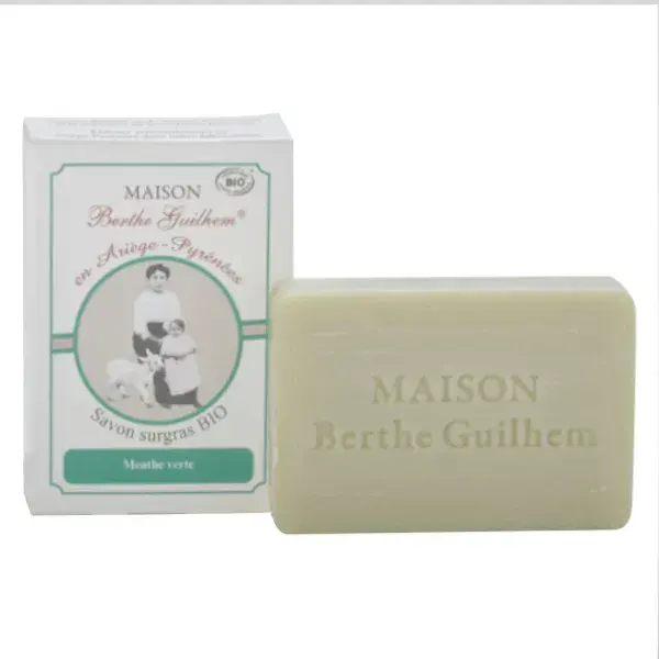 Sabonete orgânico de hortelã-verde e argila verde Maison Berthe Guilhem, 100g