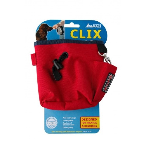 Saco de petiscos vermelho para cães