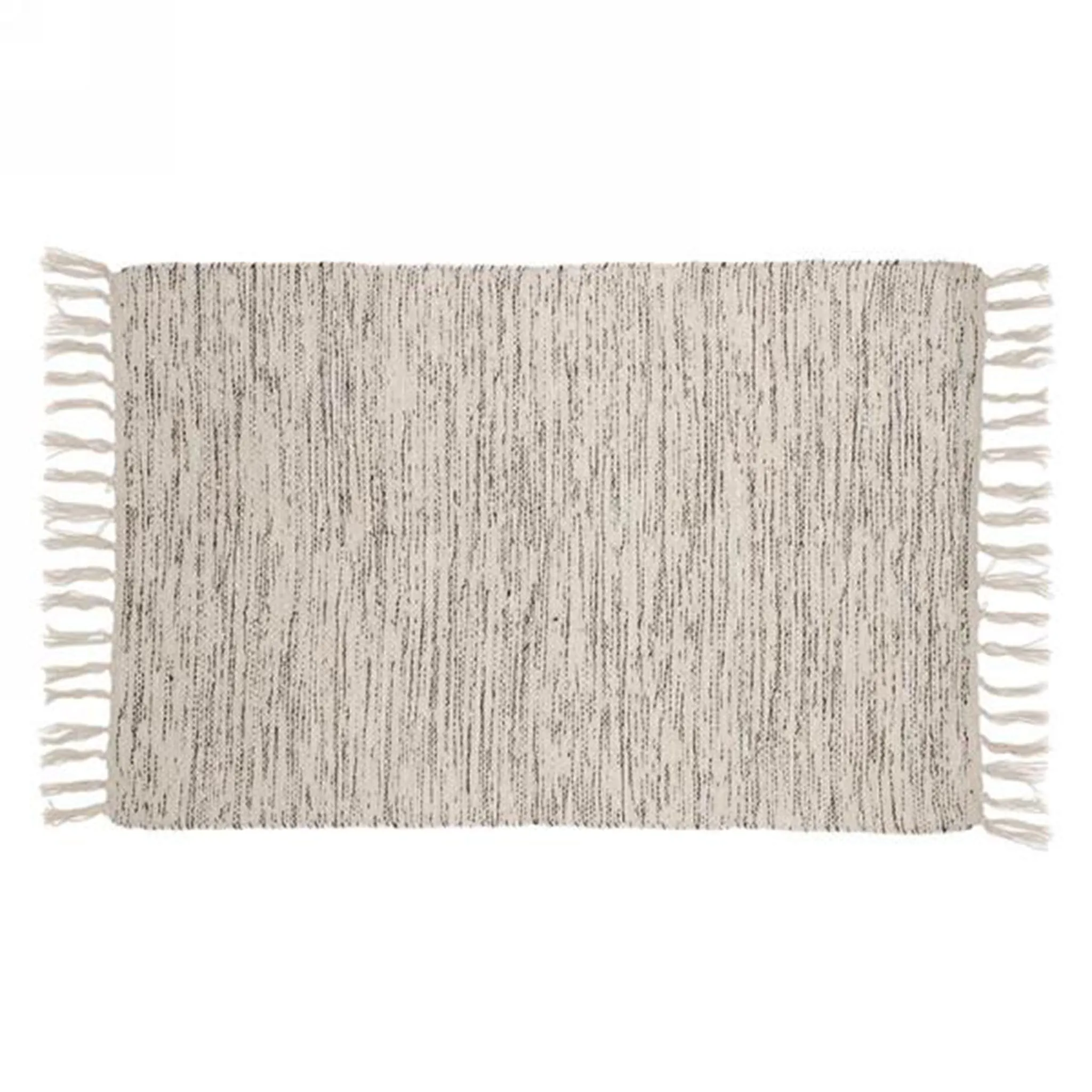 Attitudes Import Tapis Tissé - Naturel  Noir