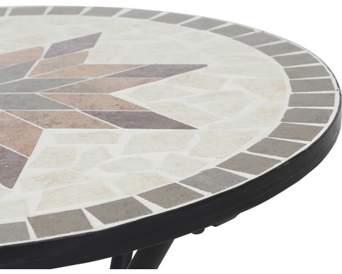Siena Garden Stella balkontafel, staal, Ø 60 cm, H 71 cm, mozaïek