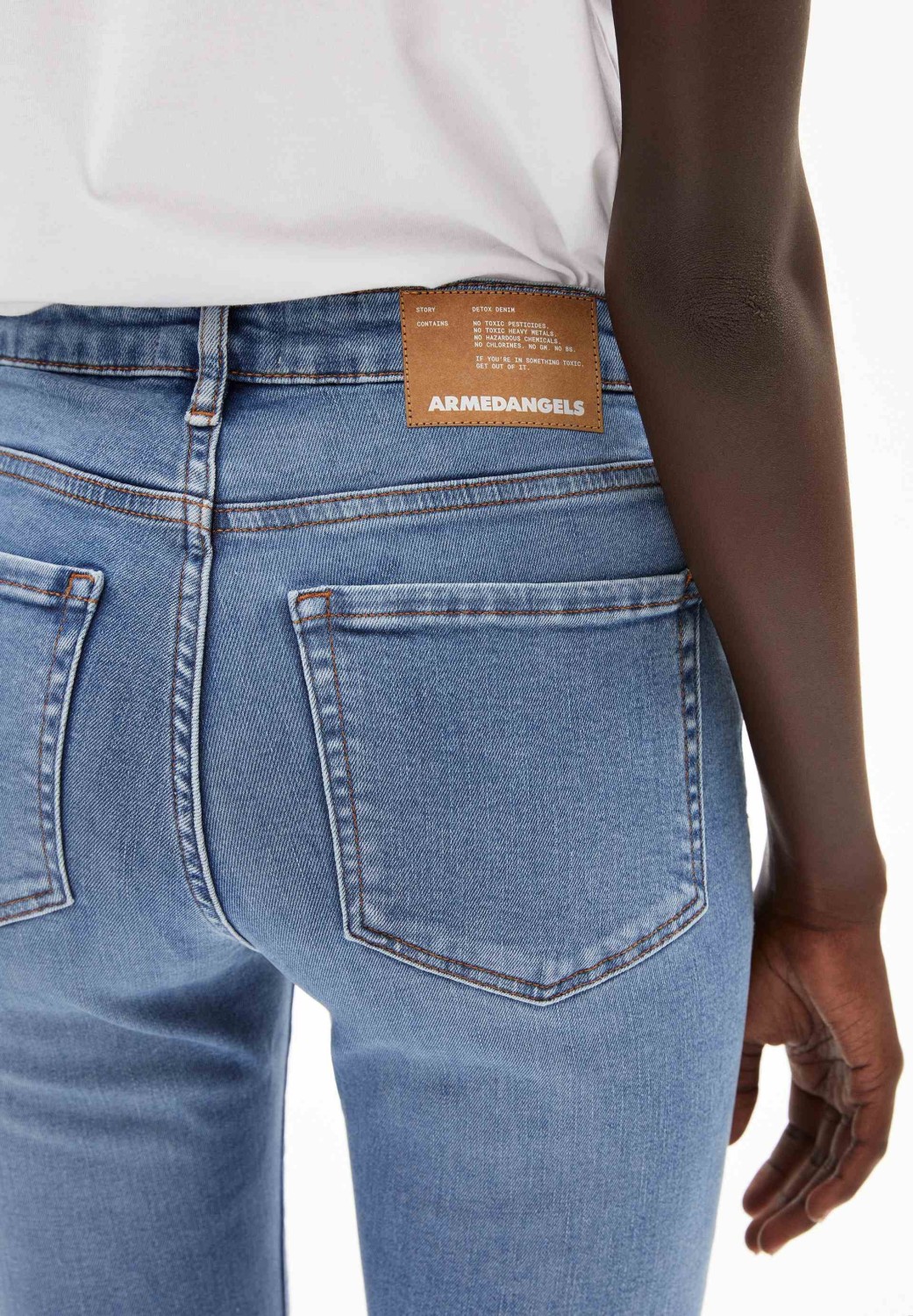 Armedangels Damen-Jeans Tillaa X Stretch Sky Blue